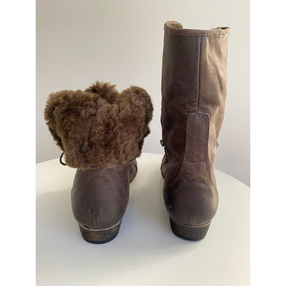 Steve Madden Fur Lined Boho Boot Leather Lace Up Convertible 9 - Picture 6 of 9